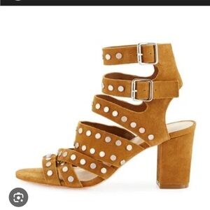 Loeffler Randall Tan Heeled Sandals with Straps